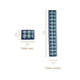 Blue Plaid Table Mat And Runner Set Of 7