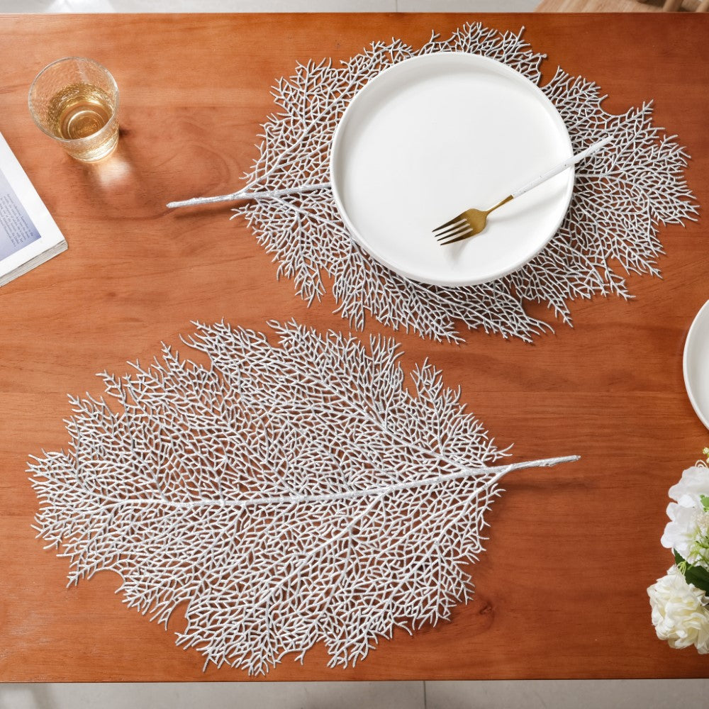 Buy Leaf Shaped Table Mat Set Online At Best Price In India | Nestasia