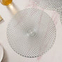 Round Designer Table Mat Silver Set Of 6