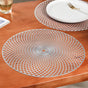 Round Designer Table Mat Silver Set Of 6