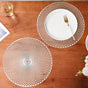 Round Designer Table Mat Silver Set Of 6