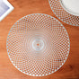 Round Designer Table Mat Silver Set Of 6