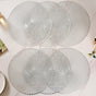 Round Designer Table Mat Silver Set Of 6