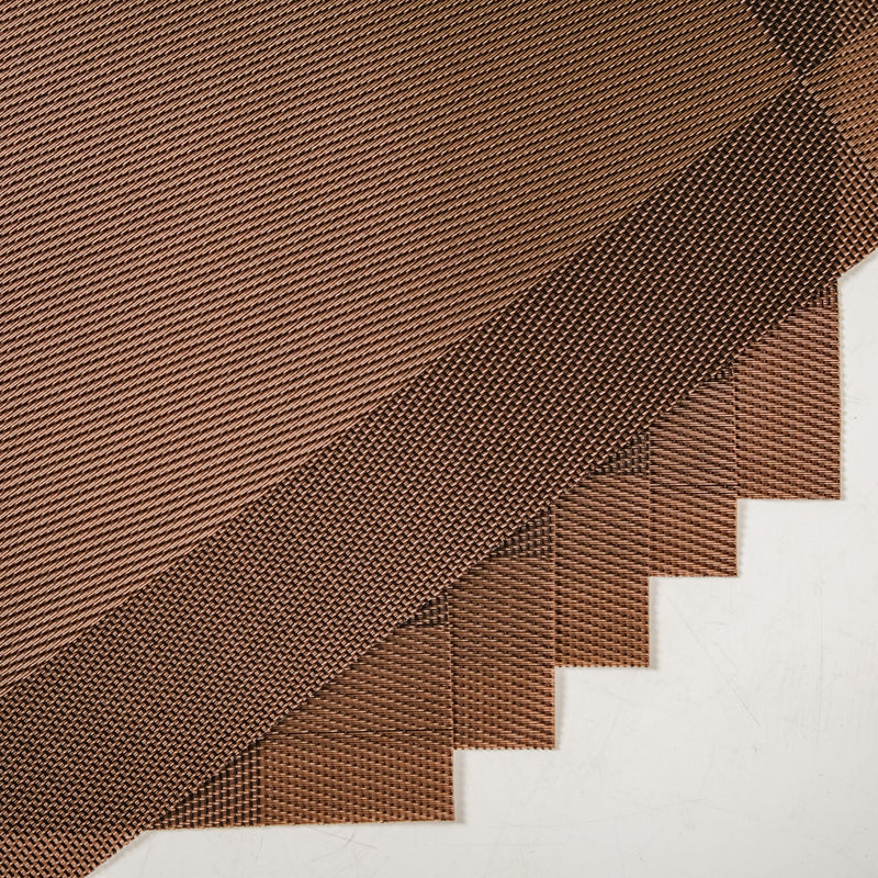 Textured Reversible Table Mat Brown Set Of 6