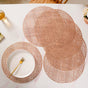 Round Designer Table Mat Rose Gold Set Of 6