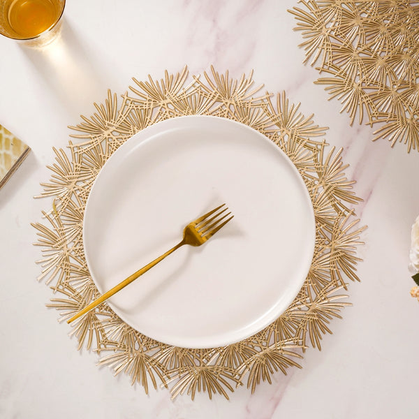 Dandelion Table Mat Set Of 6 Gold