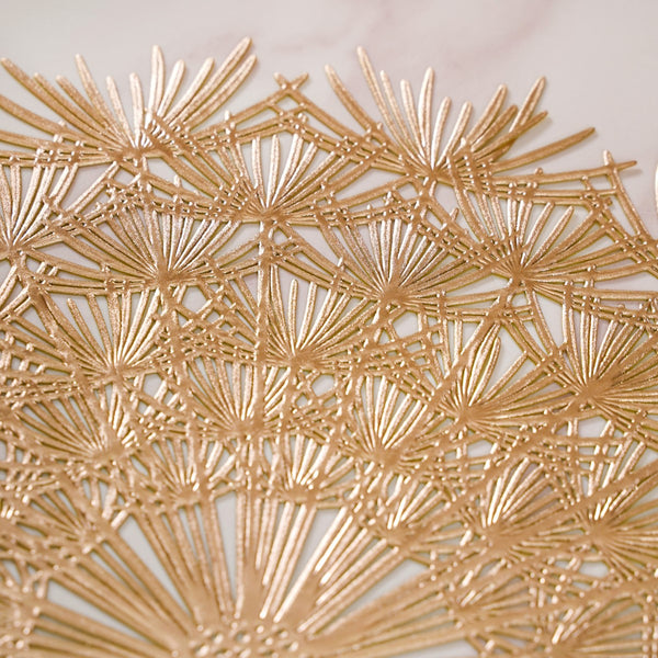 Dandelion Table Mat Set Of 6 Gold