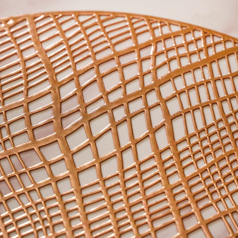 Round Designer Table Mat Rose Gold Set Of 6