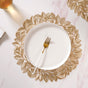 Round Gold Waterproof Placemat Set Of 6