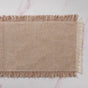 Woven Set Of Long Runner and 6 Table Mats Beige