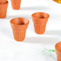 Real Bengal Terracotta Mini Kulhad Cup Set Of 12 60ml- Kulhad, tea cups, tea cup set, cutting chai glasses, tea cups with stand, terracotta tumblers