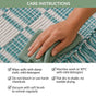 Teal Tide Fringe Cotton Floor Runner 130x50cm