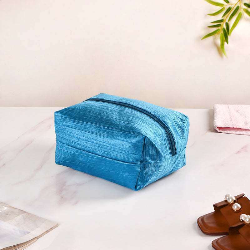 Teal Zippered Travel Shoe Bags Small Set Of 3