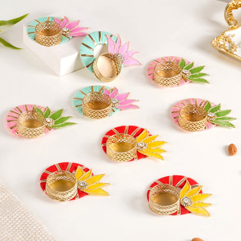 Decorative Festive Tealight Candle Holder Set of 9- Decorative Tealight Holders, Candle Holders Set, Multicolour Tealight Holders, Festive Candle Holders, Tealight Decor Set