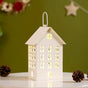 Festive House Lantern With Handle Ivory