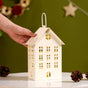 Festive House Lantern With Handle Ivory