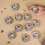 Sustainable Metal Tea Light Holder Silver Set Of 11