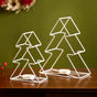 Metal Christmas Tree Candle Holder Set of 2 Ivory