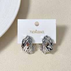 Terra Stud Earrings Silver