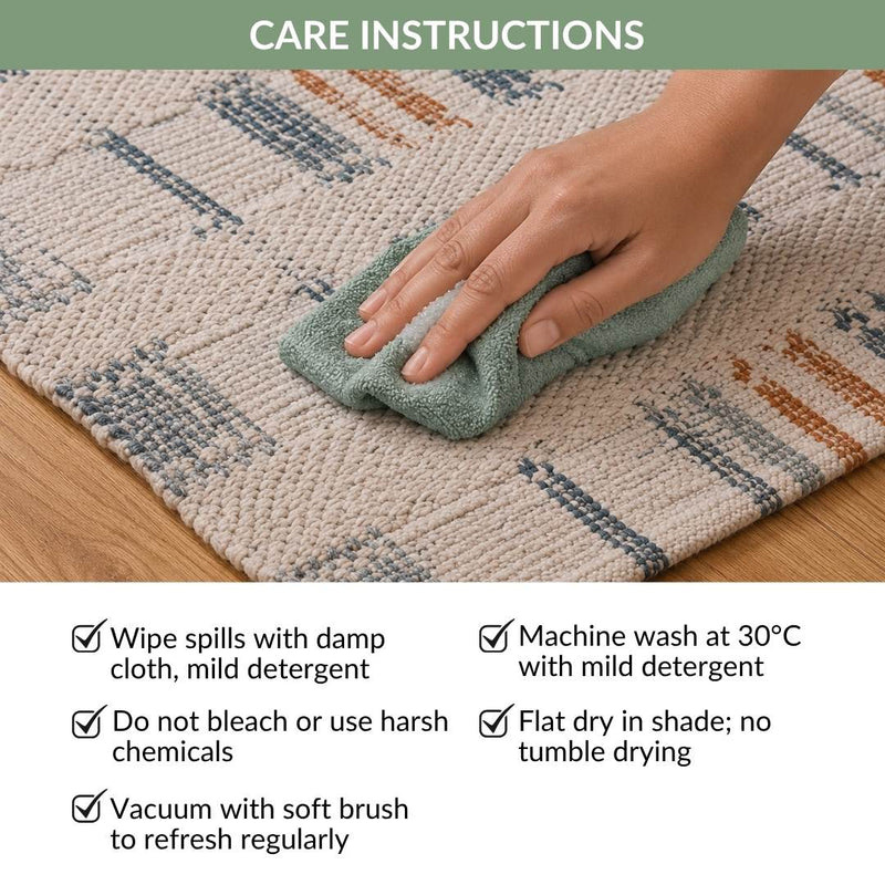 Terracotta Drift Bedside Kitchen Floor Runner 130x50cm