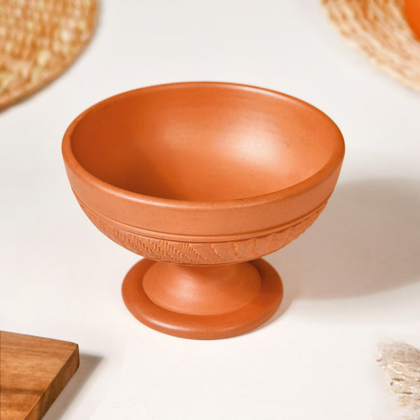 Terracotta Stemmed Dessert Bowls Set Of 4 150ml