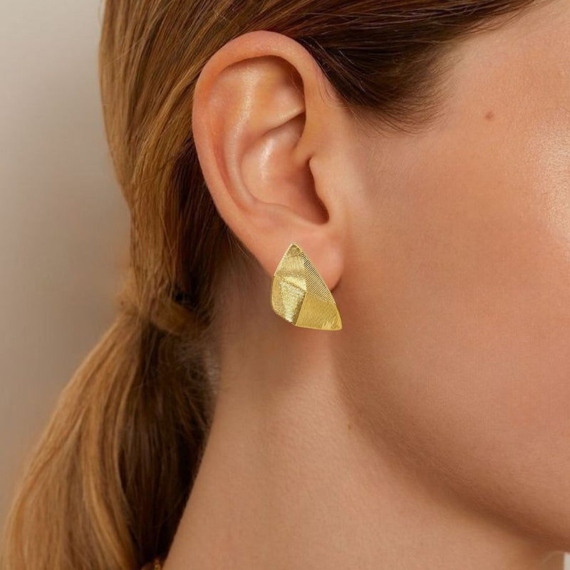 Terrain Stud Earrings Gold