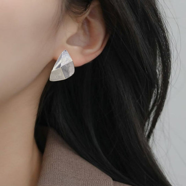 Terrain Stud Earrings Silver