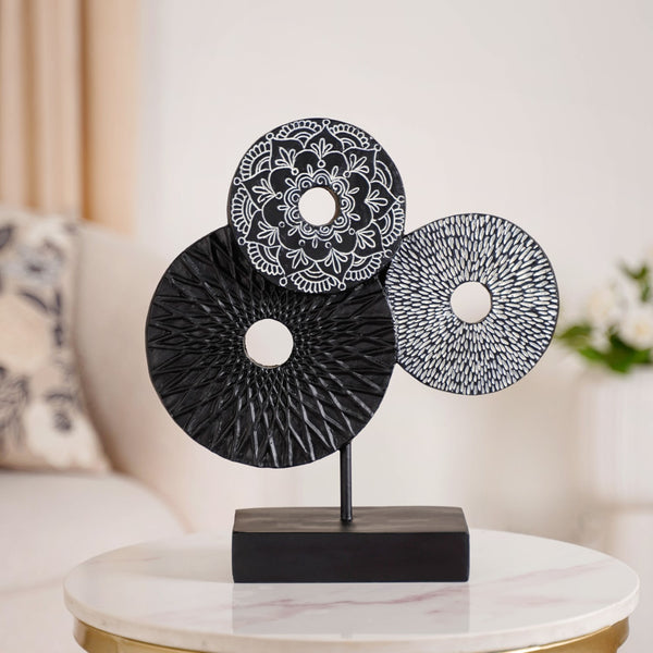 Black Mandala Trio Showpiece