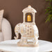 Elephant Ambabari With Bell Showpiece White