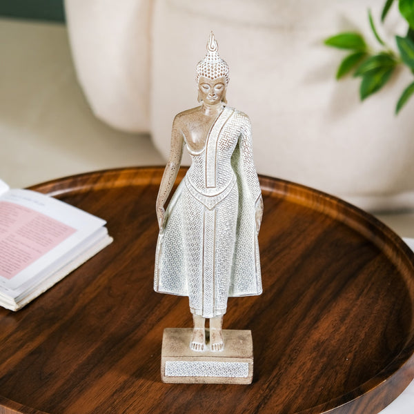 Standing Buddha Decor Statue Small 12 Inch