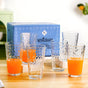 Textured Tall Tumbler Glass  Set Of 6 450ml