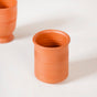 Pinstripe Textured Terracotta Glasses Set Of 4 200ml