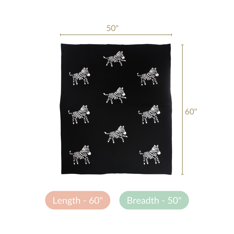 Zebra Reversible Throw Blanket