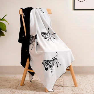 Zebra Reversible Throw Blanket