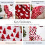 Reversible Style Christmas Tree Throw Blanket Red