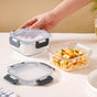 Microwave Safe Glass Food Storage Box Set Of 2 Fluted 500ml