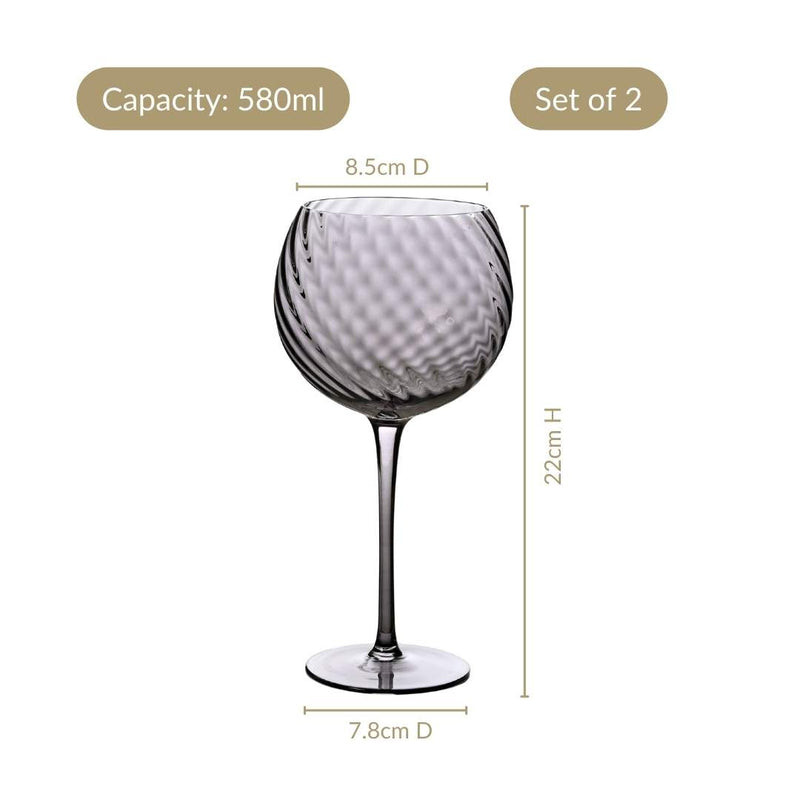 Tinted Balloon Wine Glass Goblet Set Of 2 580ml