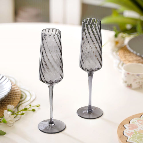 Tinted Champagne Glass Set Of 2 240ml