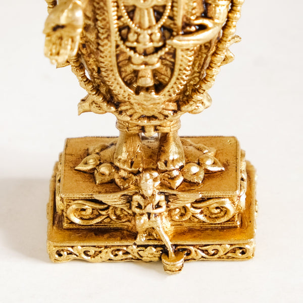 Tirupati Balaji Fine Carving Jewellery Finish Pure Brass Idol 7cm