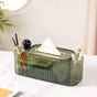 Tissue Box Holder With Storage Organizer Green