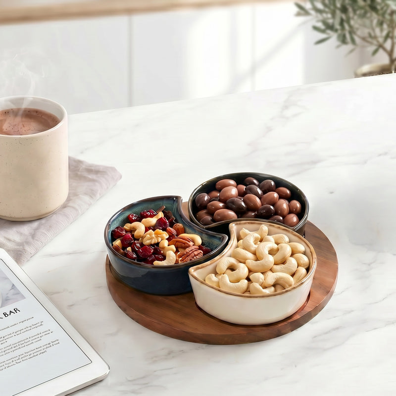 Lunar Luxe Serving Platter Set Of 4