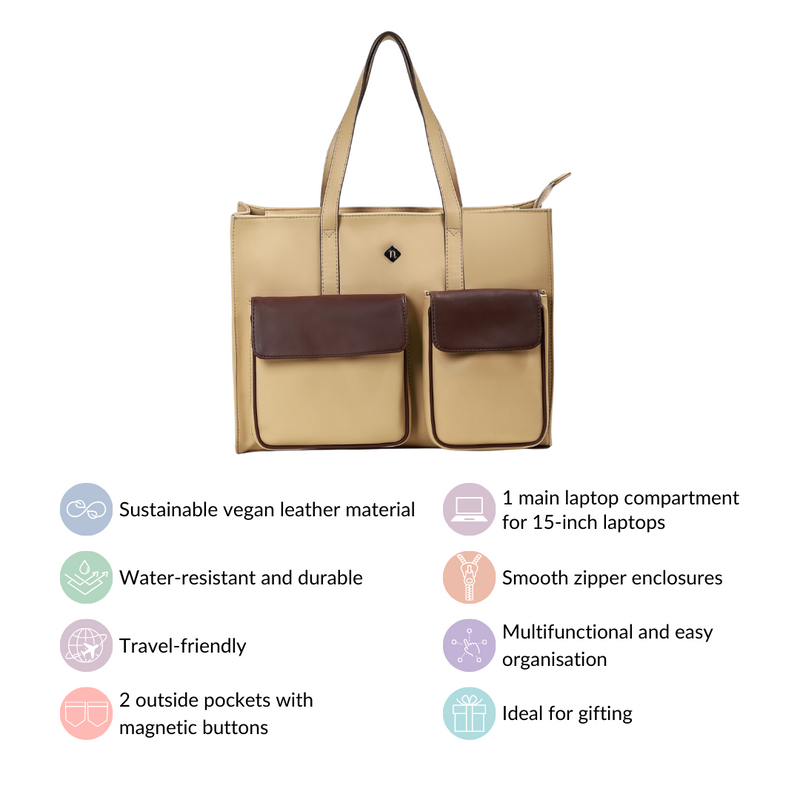 Trendy Tote Bag For Women Beige