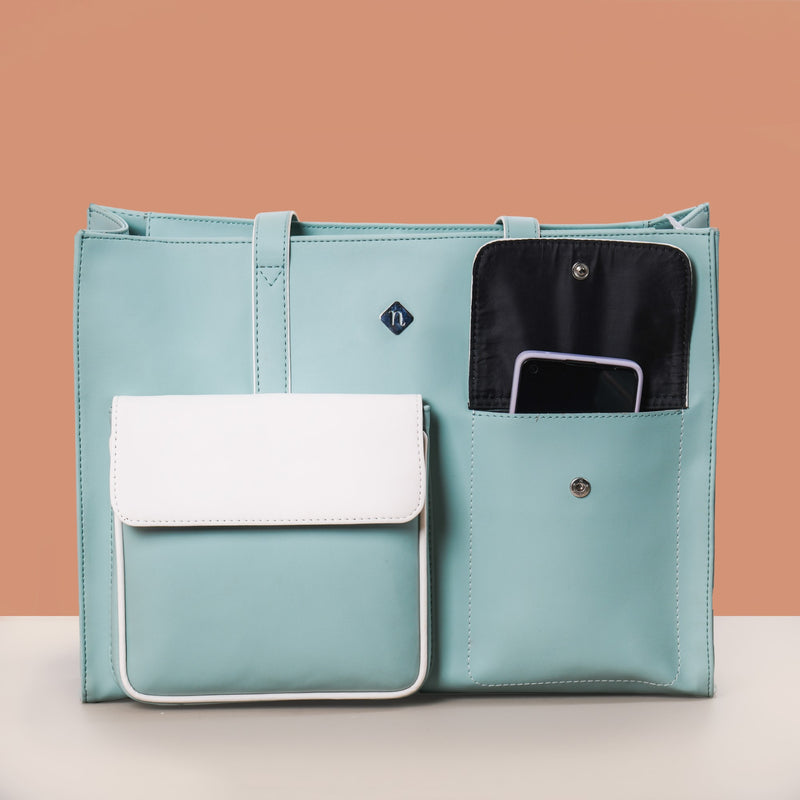 Stylish Travel Tote Bag Turquoise