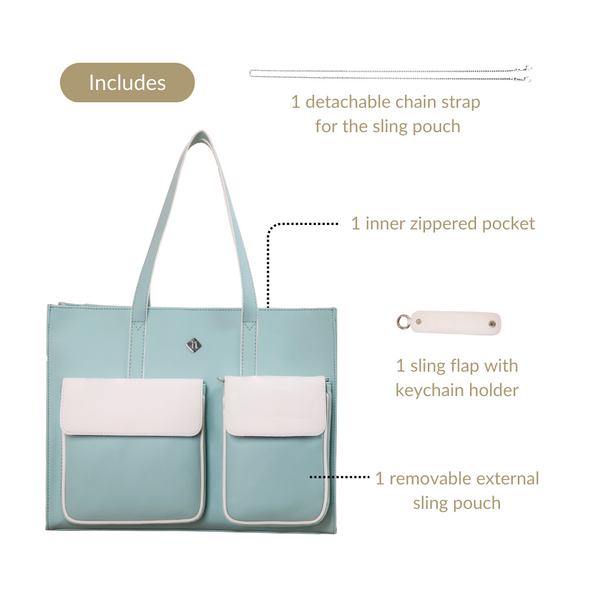 Stylish Travel Tote Bag Turquoise