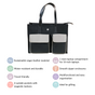 Multifunctional Designer Tote Bag Black