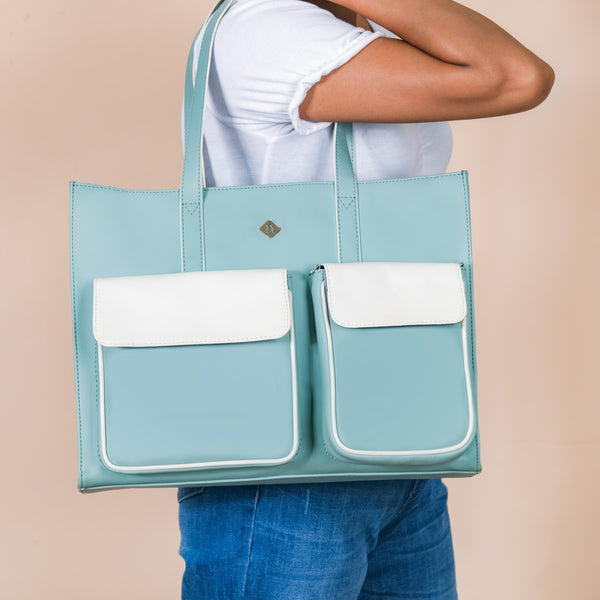 Stylish Travel Tote Bag Turquoise