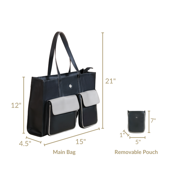 Multifunctional Designer Tote Bag Black