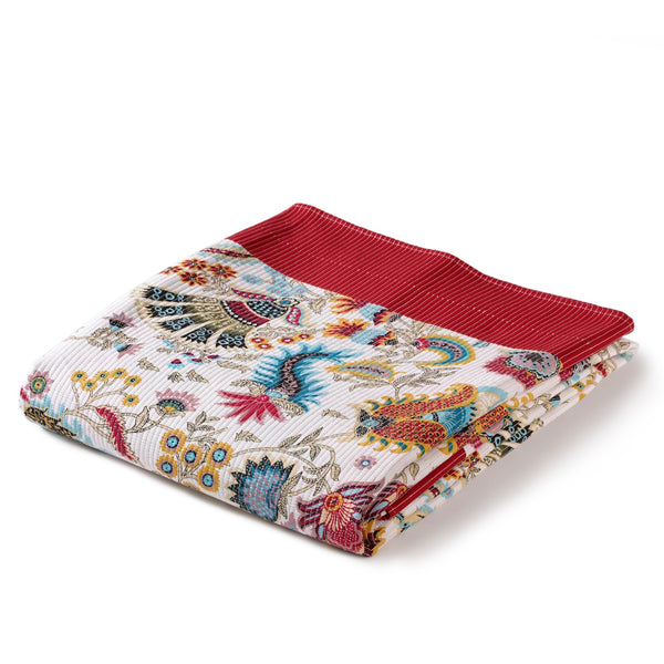 Ethnic Bloom Quilted Cotton Bedcover 250x230cm