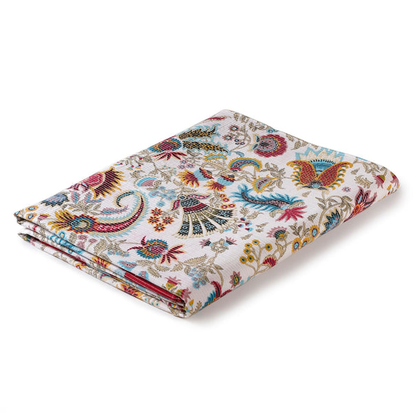 Ethnic Bloom Quilted Cotton Bedcover 250x230cm