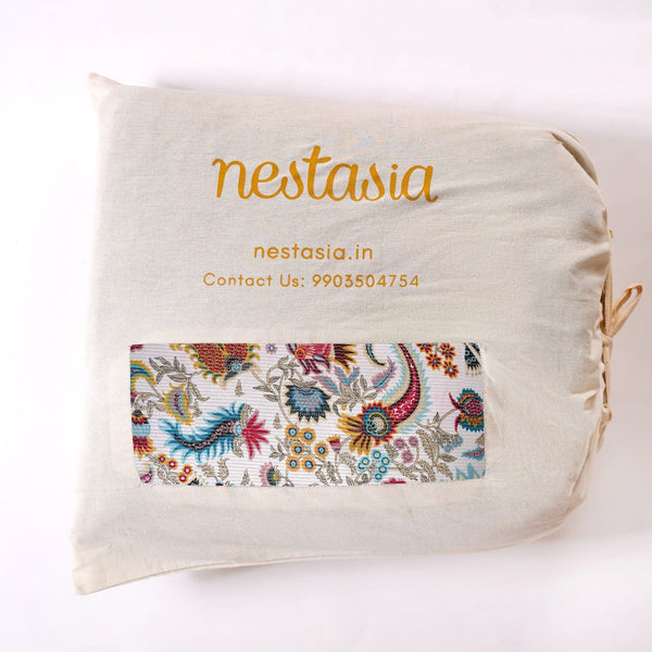 Ethnic Bloom Quilted Cotton Bedcover 250x230cm